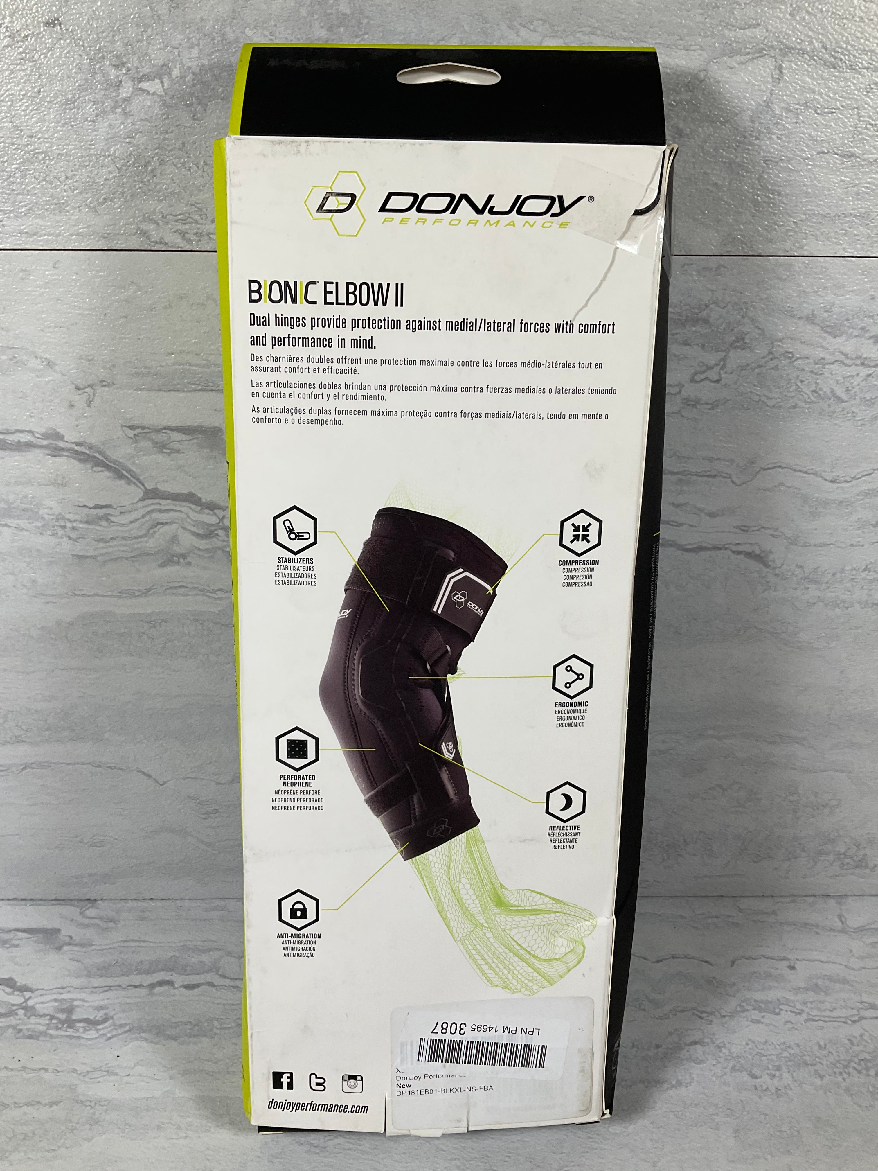 DonJoy Performance Bionic Elbow Brace II - X Large - Maximum Hinged Support (6972815540407)